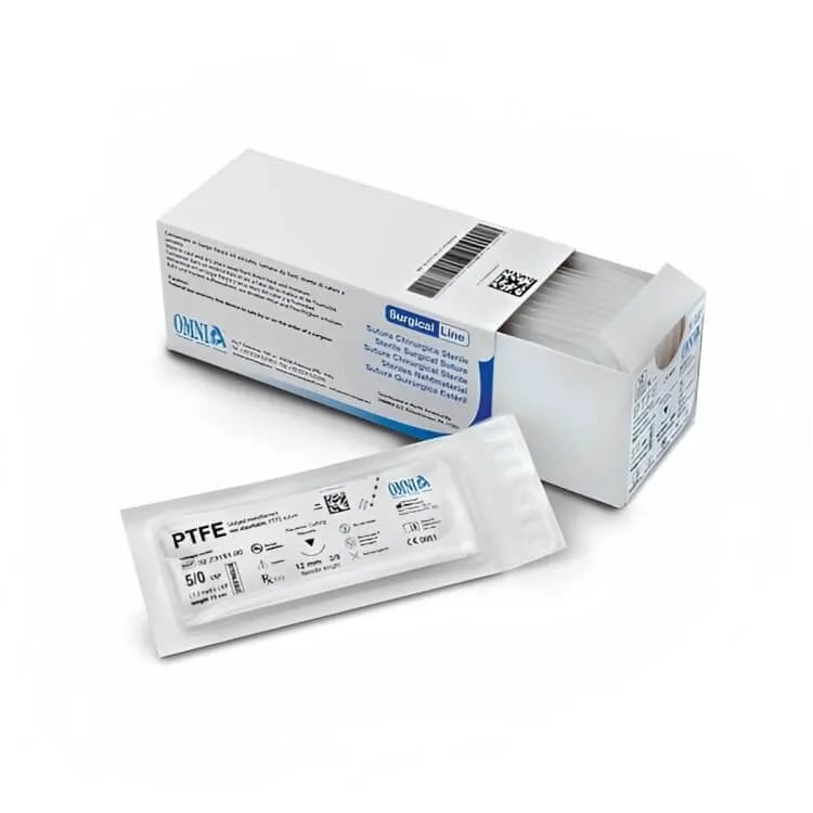 PTFE Suture, 5/0 Diamond, 18mm, 3/8 Circle Round