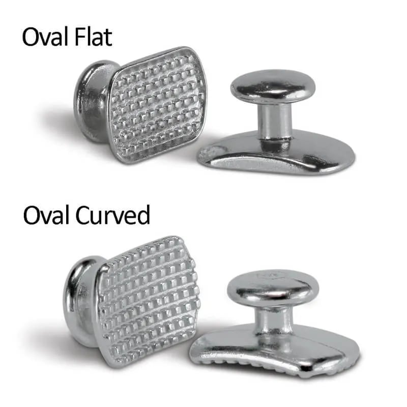 Direct Bond Buttons Rectangle Base Lingual, Flat