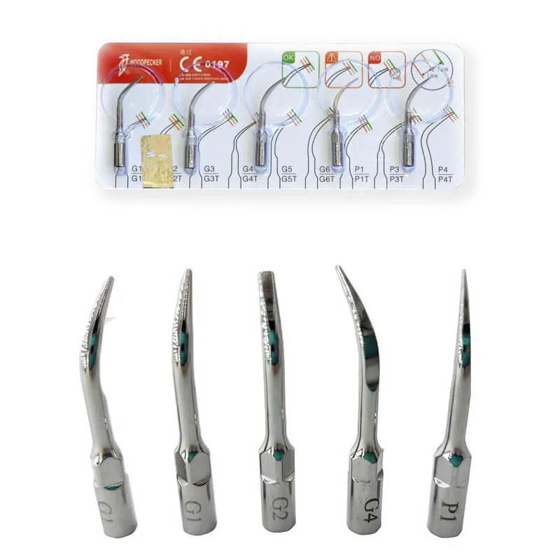 مجموعة رؤوس مقشطة فوق صوتية (G1*2,G2,G4,P1) لـ Woodpecker وEMS فقط