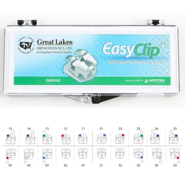 مجموعة Case Bracket Easy Clip + Passive Damon، عزم منخفض، 022، خطافات، Kit/20
