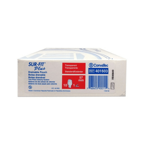 SUR-FIT Plus Drainable Ostomy Pouch, Size 57, #401603