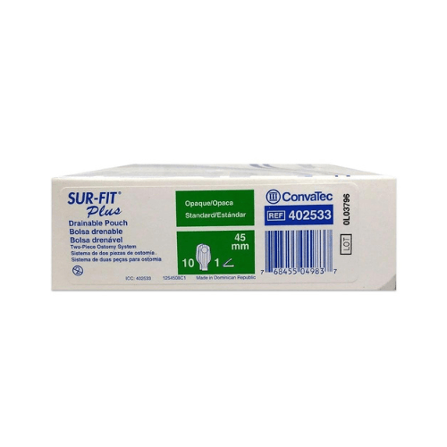 SUR-FIT Plus Drainable Ostomy Pouch, Size 45, #402533