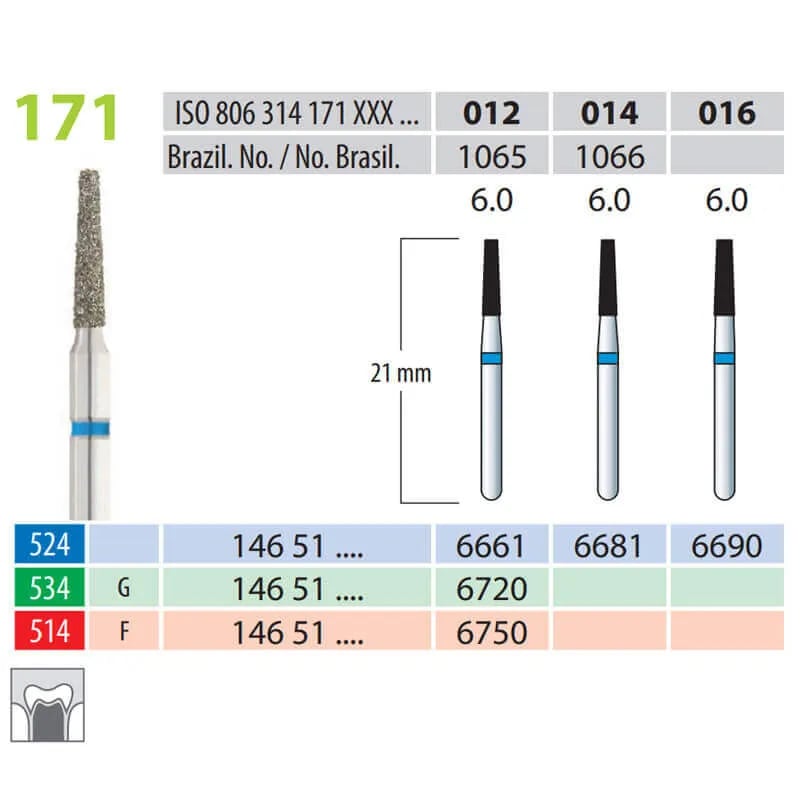 سنابل ألماسية، FG 0 مخروط مقطوع، FG 171-014، متوسطة