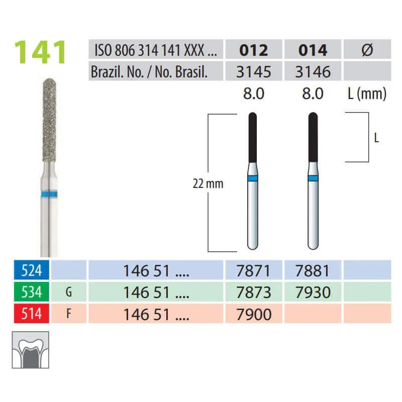سنابل ألماسية طوربيد FG 141-012 ناعمة