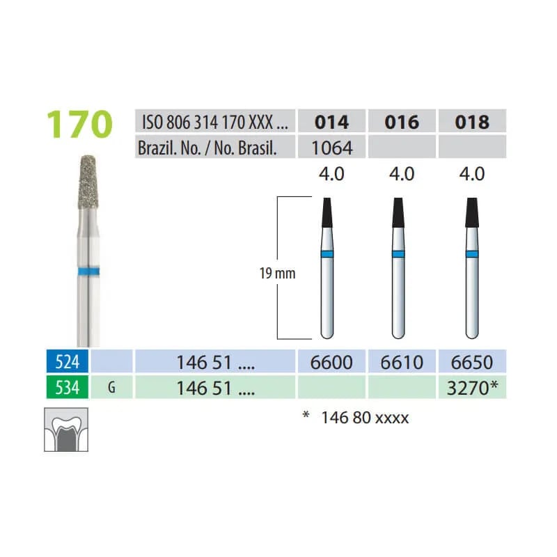 سنابل ألماسية مخروط مقطوع FG 170-018 متوسطة