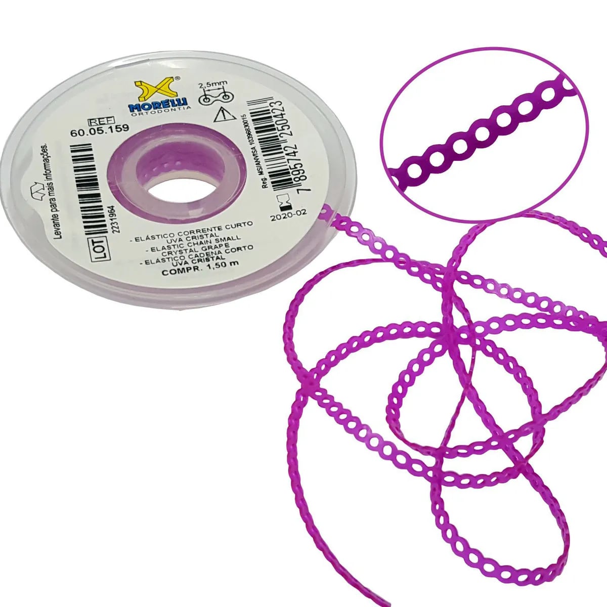 Elastic Chain Close, Crystal Grape