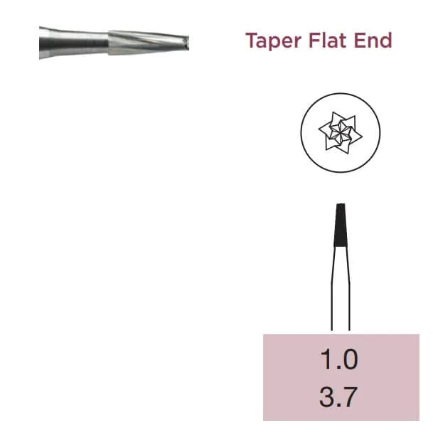 Operative Carbide Bur, Taper Flat End, FG-010